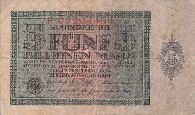 5 Billionen Mark ro.138 F